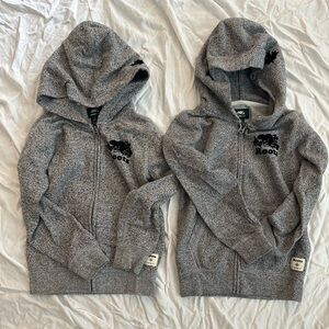 Roots Kids Charcoal Zip-Up Hoodie (size 5-6) and pants (size 6)